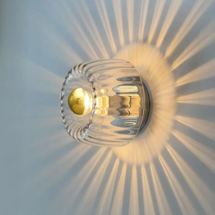 BauNord: Applique in vetro scandinavo in design Bauhaus – Lampada da parete moderna