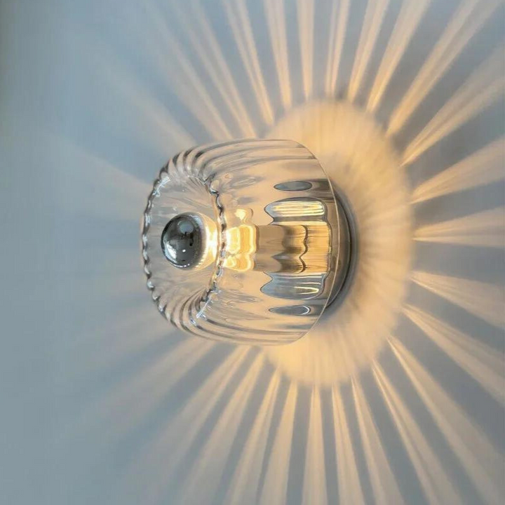 BauNord: Applique in vetro scandinavo in design Bauhaus – Lampada da parete moderna