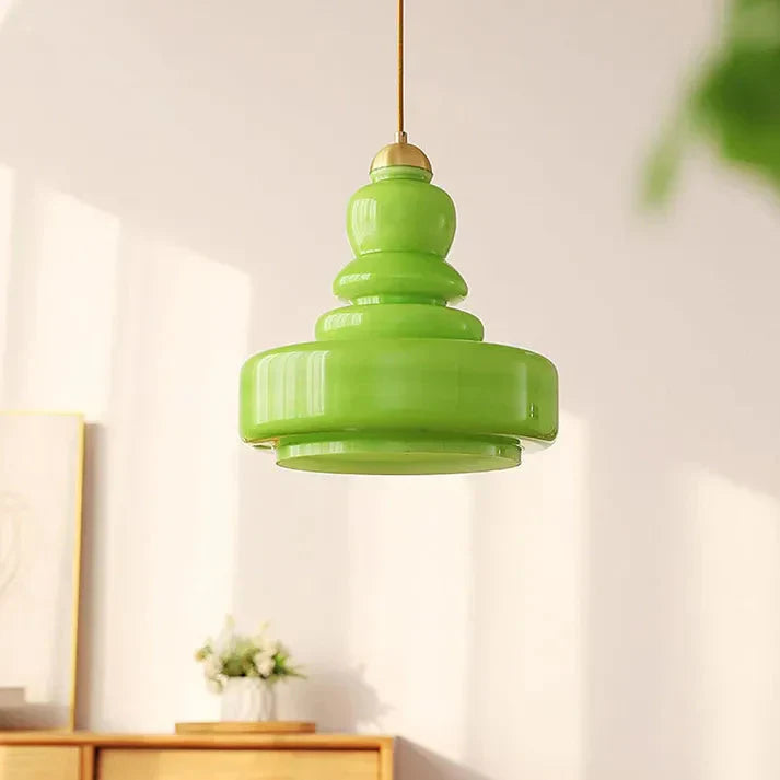 Bauvelle: Lampada a sospensione in vetro e ottone in forma di zucca – per ambienti di design eleganti
