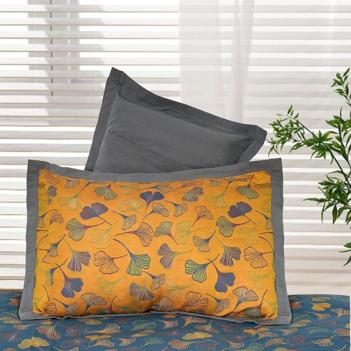 BlattZauber: Fodera per cuscino ricamata con motivo Ginkgo – decorativa e facile da mantenere per gli ambienti domestici