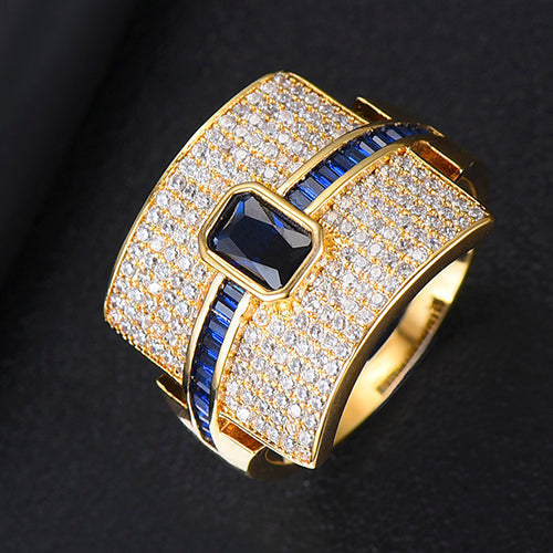 Anello impilabile per donne | Design di lusso | Zircone cubico | Anello di fidanzamento e statement