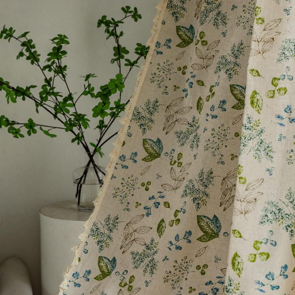 BlumenHauch: Tenda in stile Boho con motivo floreale – decorativa e funzionale per soggiorno e sala da pranzo