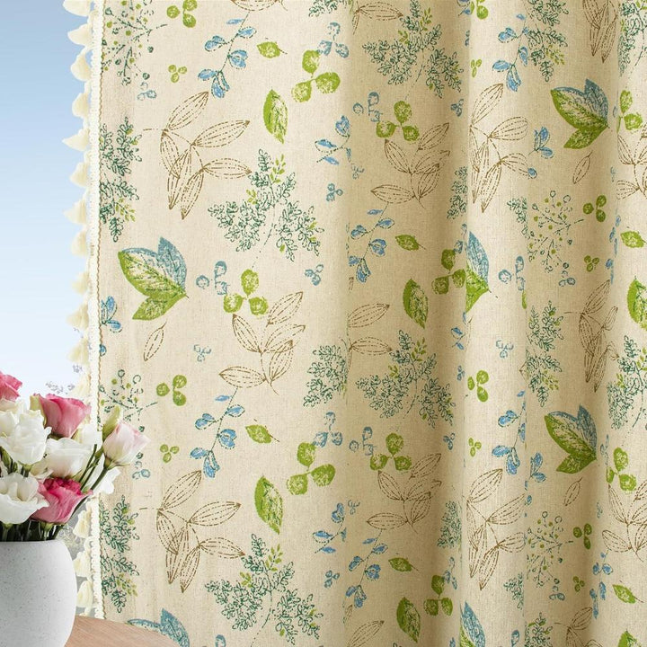 BlumenHauch: Tenda in stile Boho con motivo floreale – decorativa e funzionale per soggiorno e sala da pranzo