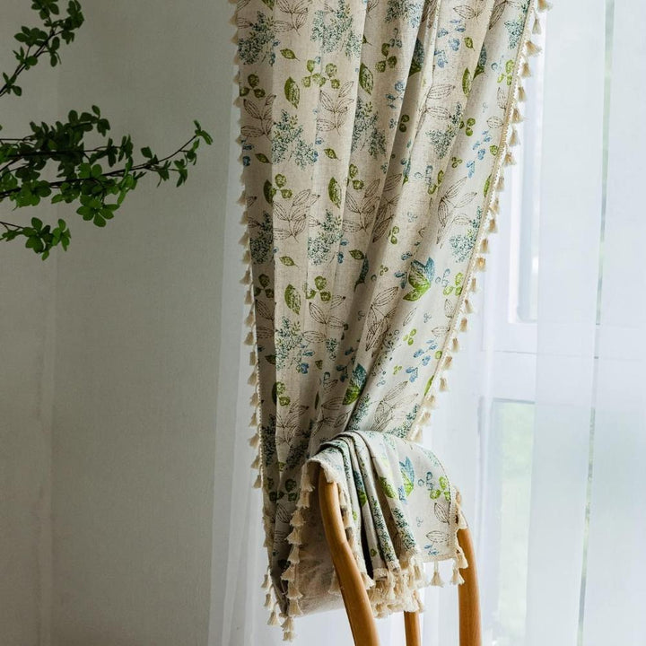BlumenHauch: Tenda in stile Boho con motivo floreale – decorativa e funzionale per soggiorno e sala da pranzo