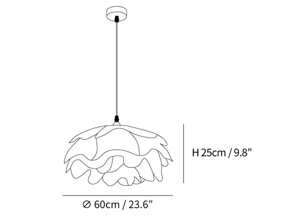 BlütenGlanz: Lampada a sospensione a forma di fiori – Elegante lampada da appendere per sala da pranzo e soggiorno