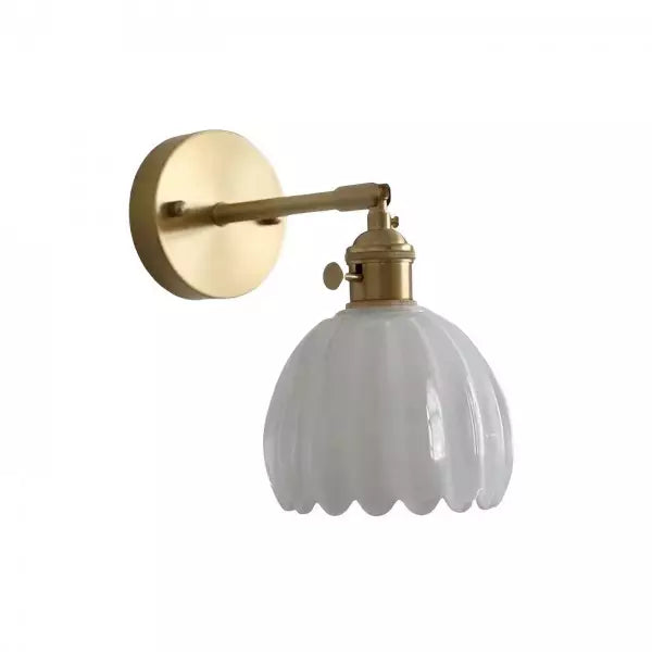 BlütenLicht: Applique Vintage a Tulipano in Vetro – Lampada da Parete Retro per Soggiorno e Camera da Letto