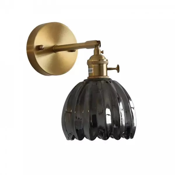 BlütenLicht: Applique Vintage a Tulipano in Vetro – Lampada da Parete Retro per Soggiorno e Camera da Letto