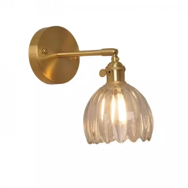 BlütenLicht: Applique Vintage a Tulipano in Vetro – Lampada da Parete Retro per Soggiorno e Camera da Letto