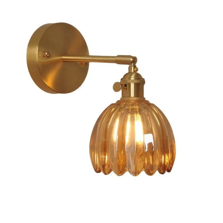 BlütenLicht: Applique Vintage a Tulipano in Vetro – Lampada da Parete Retro per Soggiorno e Camera da Letto