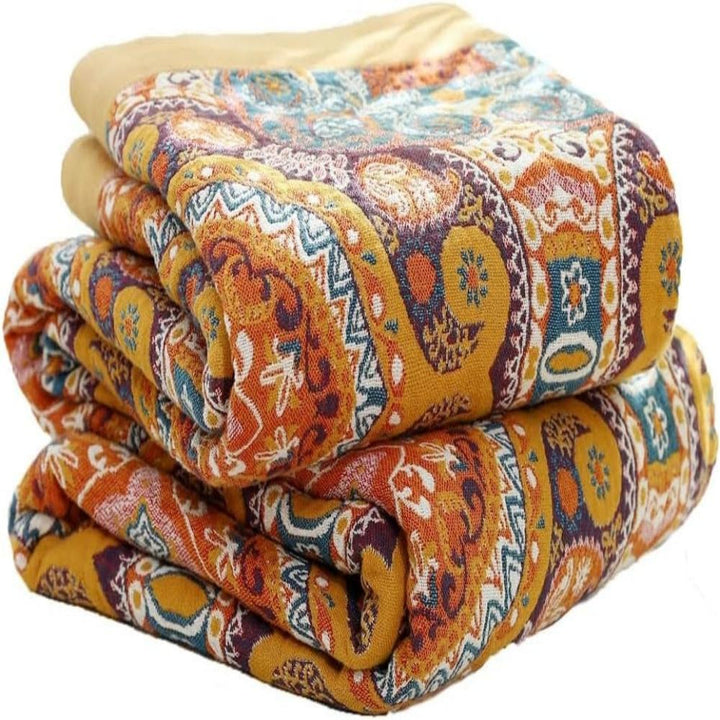 BohoChill: Coperta Boho – Coperta in cotone reversibile per divano e letto