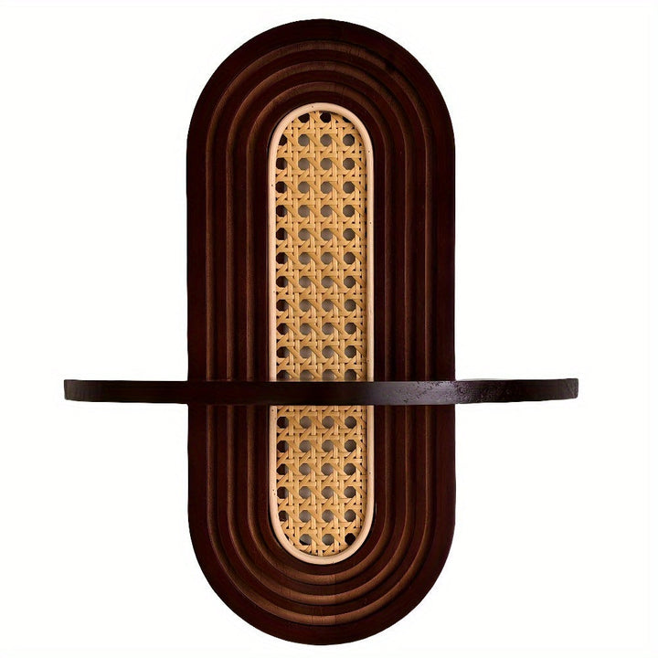 BohoHaken: Mensola da Parete in Legno – decorativa, sospesa e appesa con ganci nello stile rustico Farmhouse per soggiorno e camera da letto