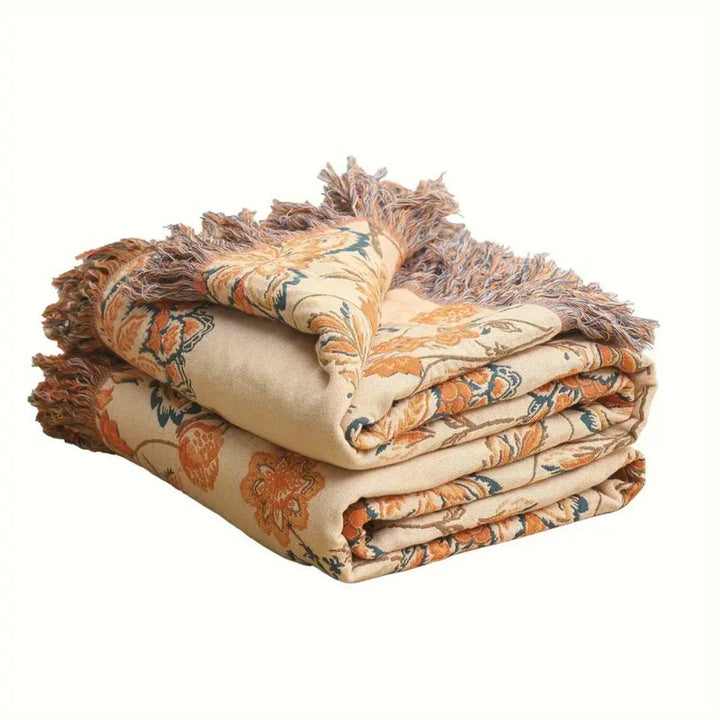 BohoHaus: Coperta decorativa in cotone in stile Boho con design rustico e struttura leggera – per divano e camera da letto