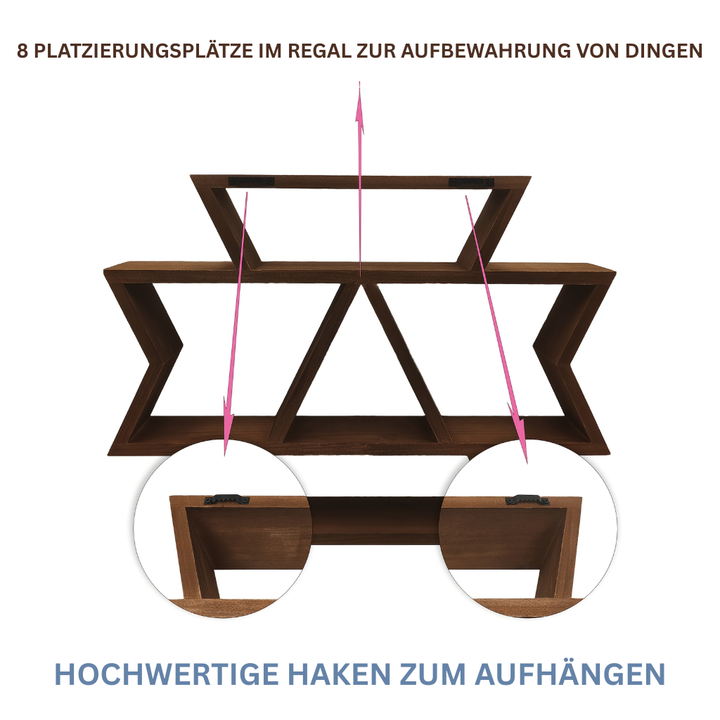 BohoLinie: Mensole a muro in legno massello – robuste, decorative e sospese in stile farmhouse per soggiorno e camera da letto