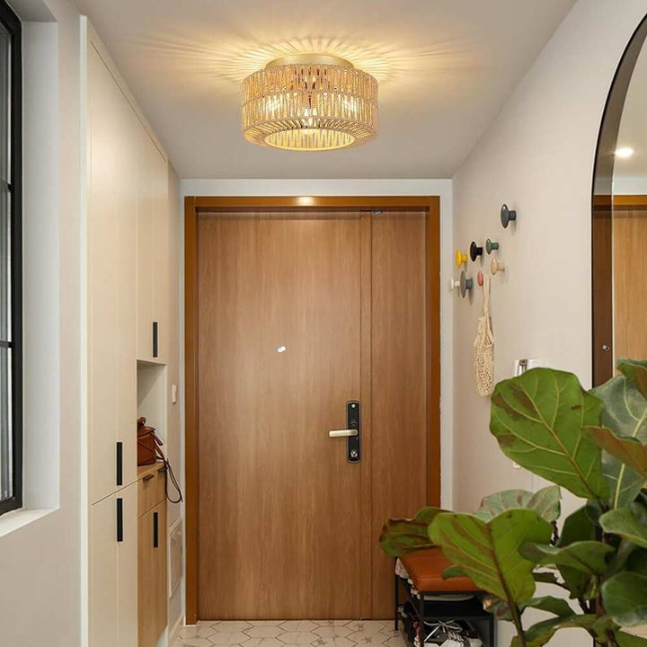 BohoLuna: Lampada da soffitto Boho fatta a mano – Luce elegante per soggiorni e camere da letto