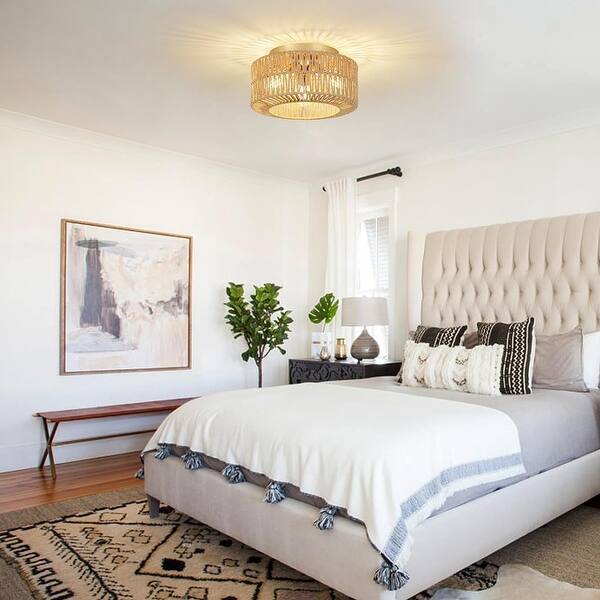 BohoLuna: Lampada da soffitto Boho fatta a mano – Luce elegante per soggiorni e camere da letto