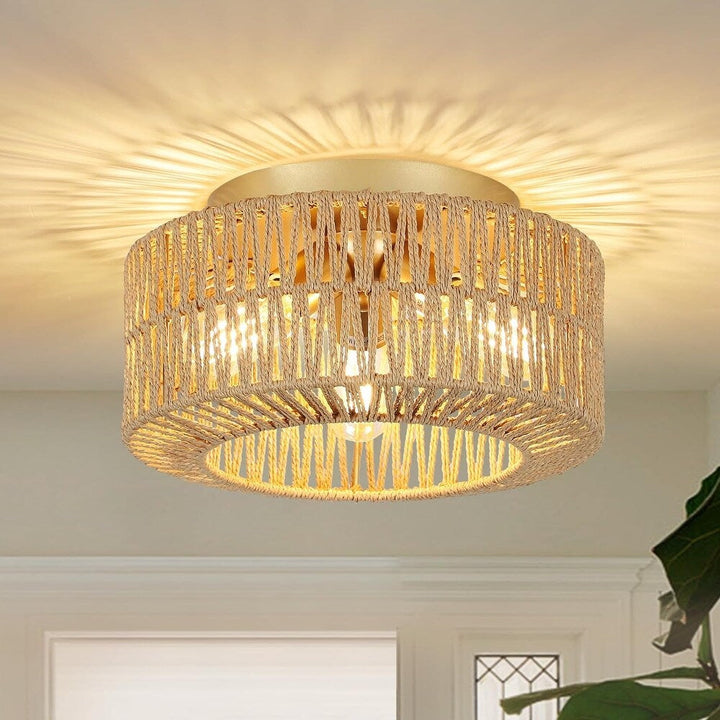 BohoLuna: Lampada da soffitto Boho fatta a mano – Luce elegante per soggiorni e camere da letto