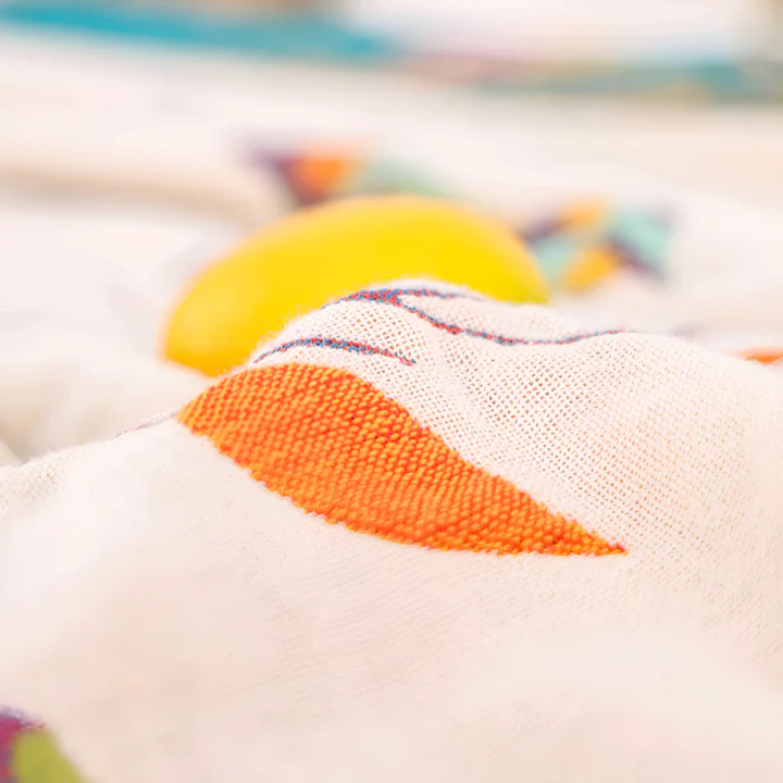 BohoNest: Coperta in Cotone con Motivo di Uccelli – Leggera Coperta da Coccolare con Frange