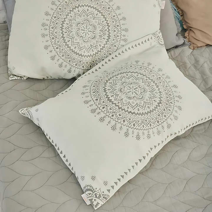BohoSonne: Fodera per cuscino con stampa Mandala – morbida e resistente per gli ambienti abitativi (2 pezzi)