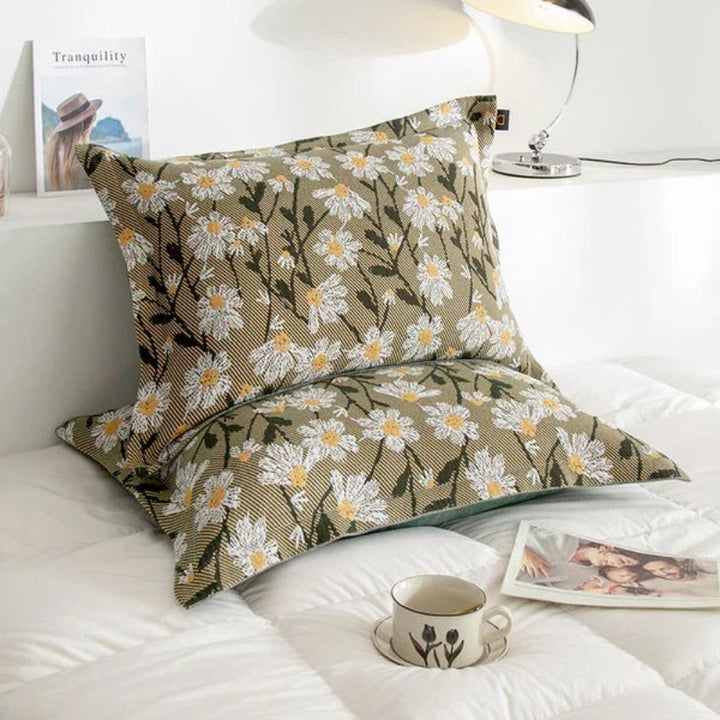 BohoVogel: Fodera per cuscino con motivo floreale e uccelli – decorativa e durevole per accenti d&