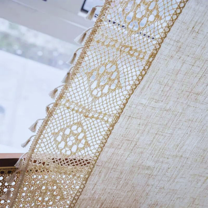 BohoWebart: Tendaggi con motivi geometrici – rustici ed eleganti per la camera da letto