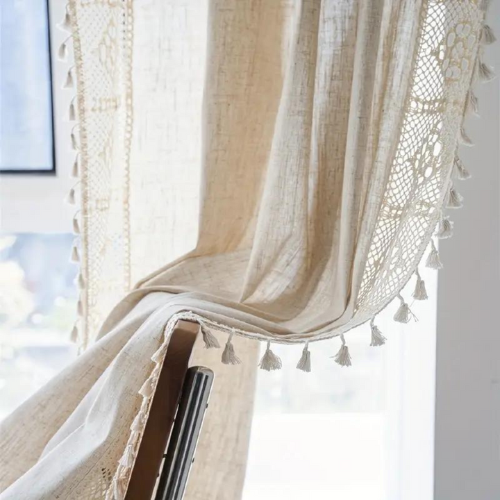 BohoWebart: Tendaggi con motivi geometrici – rustici ed eleganti per la camera da letto