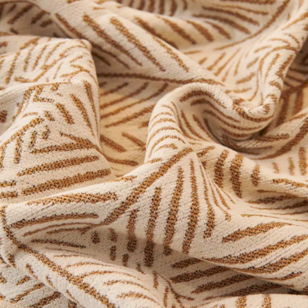 BotanischesNest: Copridivano in stile Chenille con motivo decorativo a foglie e utilizzo tutto l&