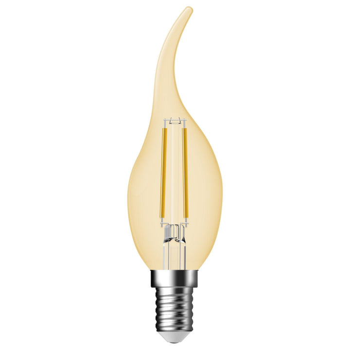 E14 400lm 4.8w Candela LED Filamento a punta piegata Dimmerabile