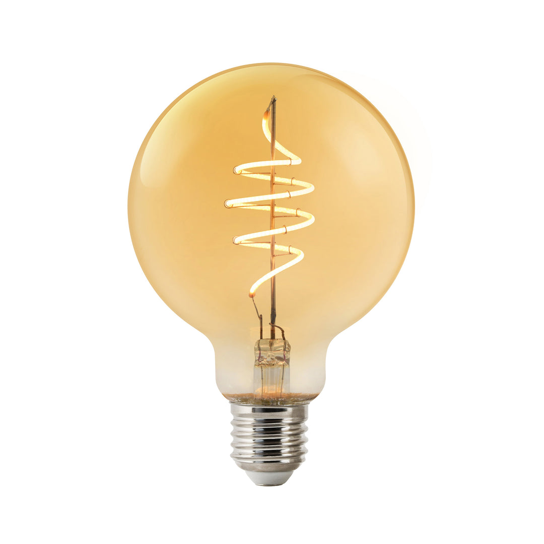 Lampadina Smart Deco G95 Globo E27 380lm, Ambra