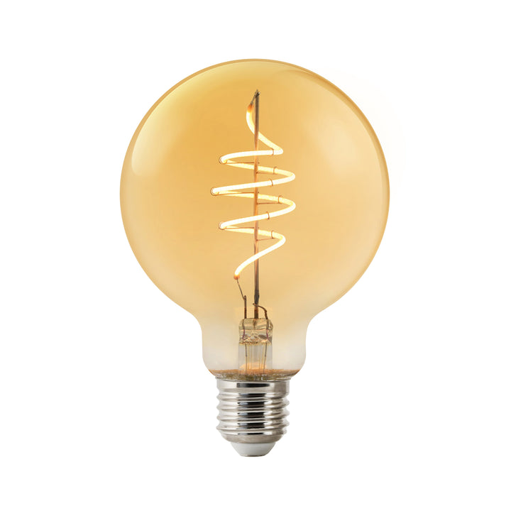 Lampadina Smart Deco G95 Globo E27 380lm, Ambra