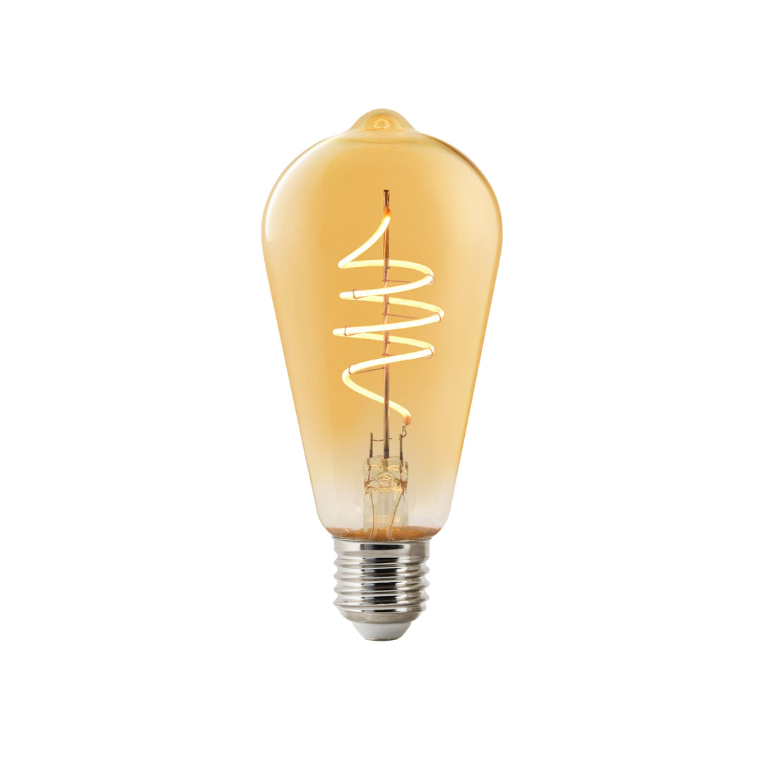Lampadina Smart Deco Edison E27 ST64 380lm, Ambra