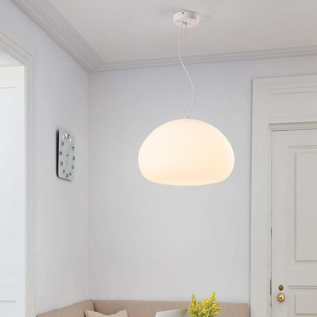 Bunelle: Lampada a sospensione in vetro e metallo a forma di panino – per ambienti accoglienti