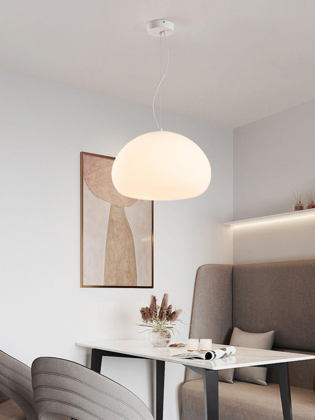 Bunelle: Lampada a sospensione in vetro e metallo a forma di panino – per ambienti accoglienti