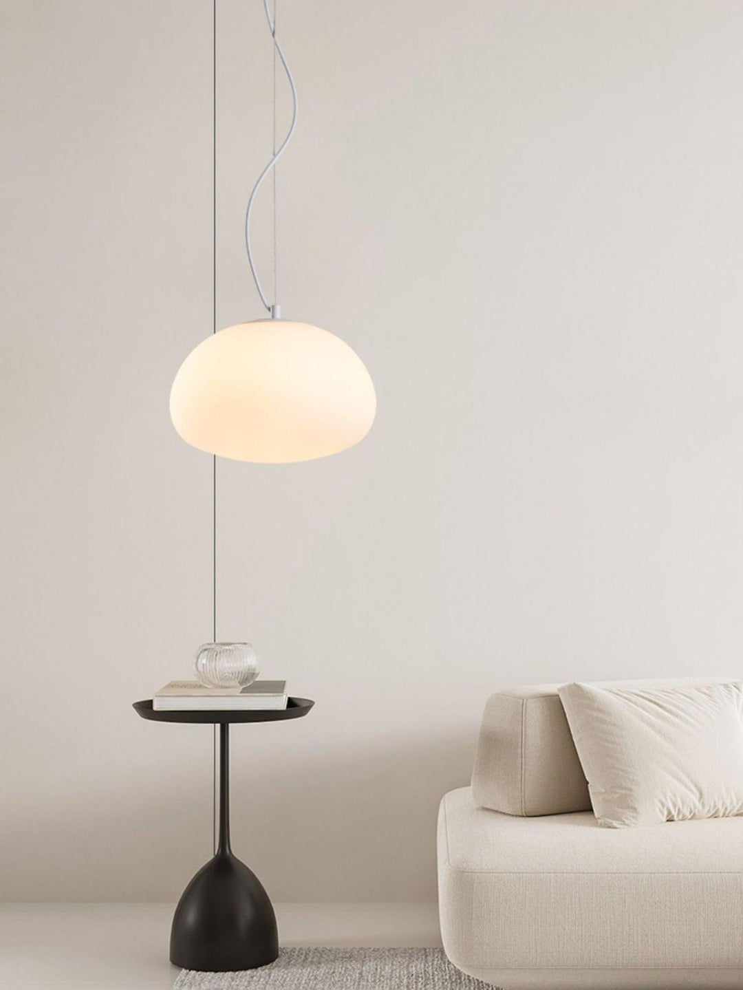 Bunelle: Lampada a sospensione in vetro e metallo a forma di panino – per ambienti accoglienti