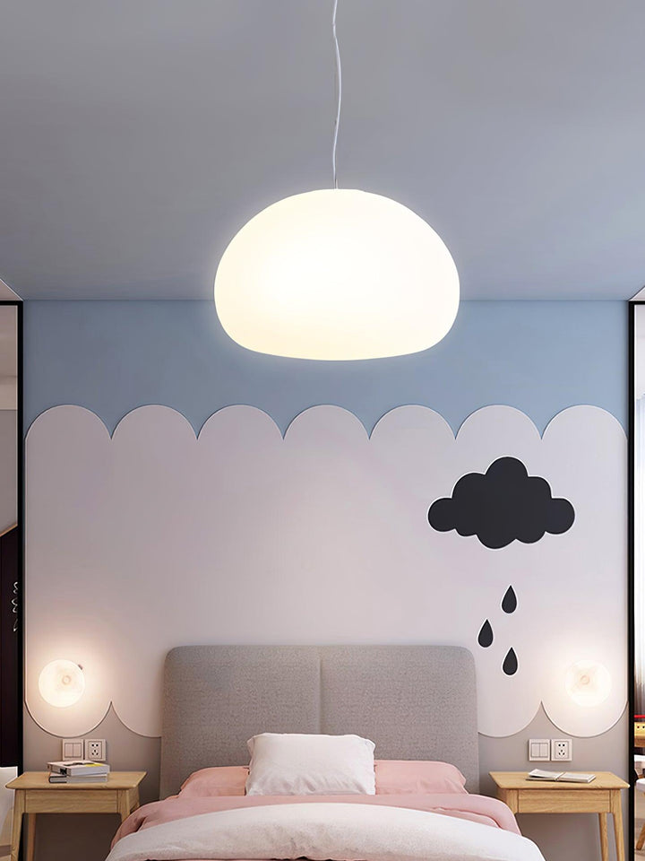 Bunelle: Lampada a sospensione in vetro e metallo a forma di panino – per ambienti accoglienti