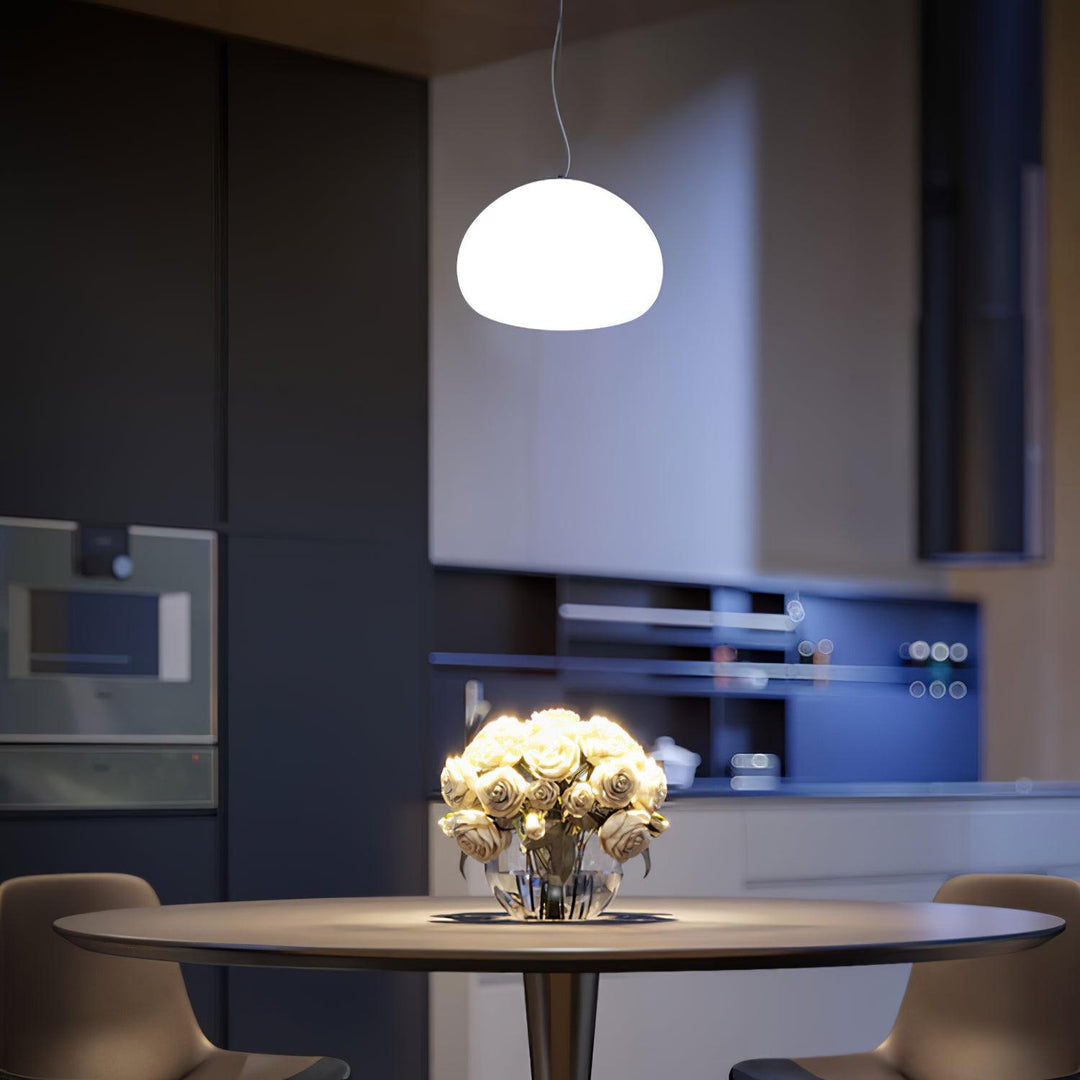 Bunelle: Lampada a sospensione in vetro e metallo a forma di panino – per ambienti accoglienti