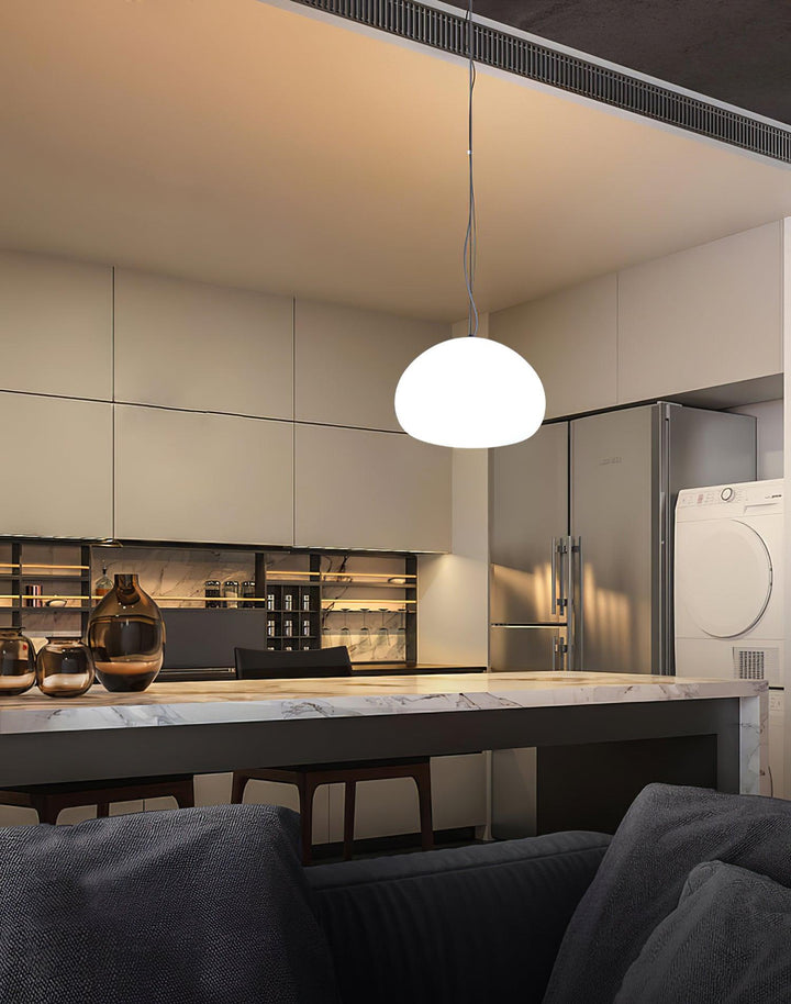 Bunelle: Lampada a sospensione in vetro e metallo a forma di panino – per ambienti accoglienti