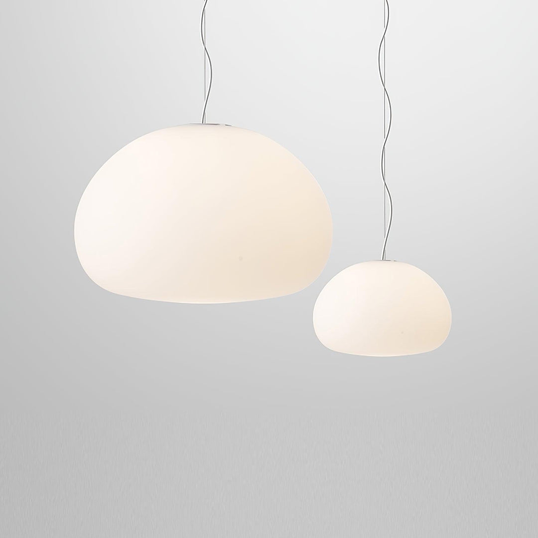 Bunelle: Lampada a sospensione in vetro e metallo a forma di panino – per ambienti accoglienti