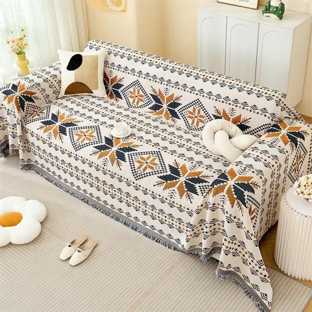 BuntWeb: Rivestimento per divano in design Boho con struttura tessuta e qualità facile da pulire – per divano e soggiorno