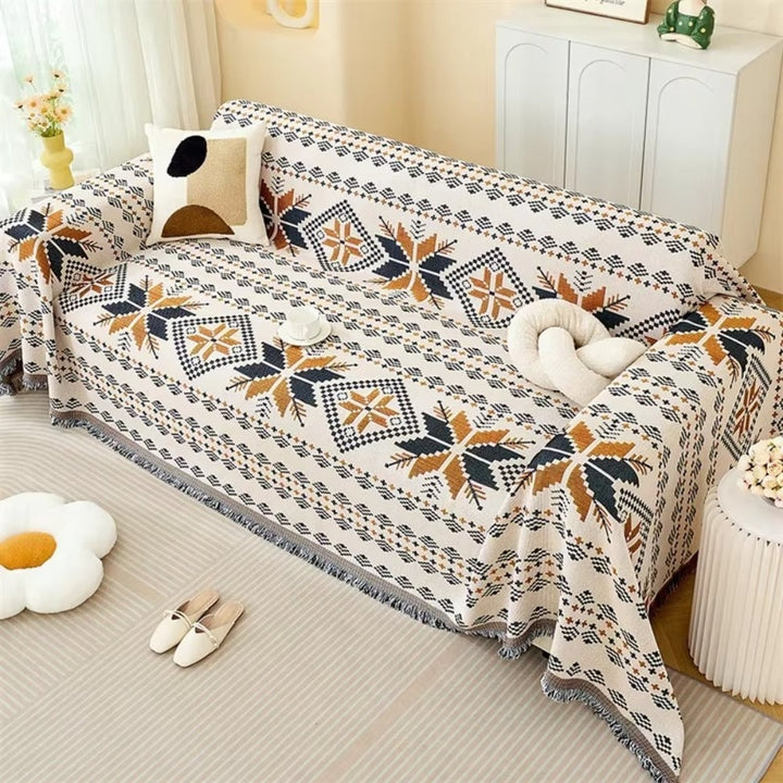 BuntWeb: Rivestimento per divano in design Boho con struttura tessuta e qualità facile da pulire – per divano e soggiorno