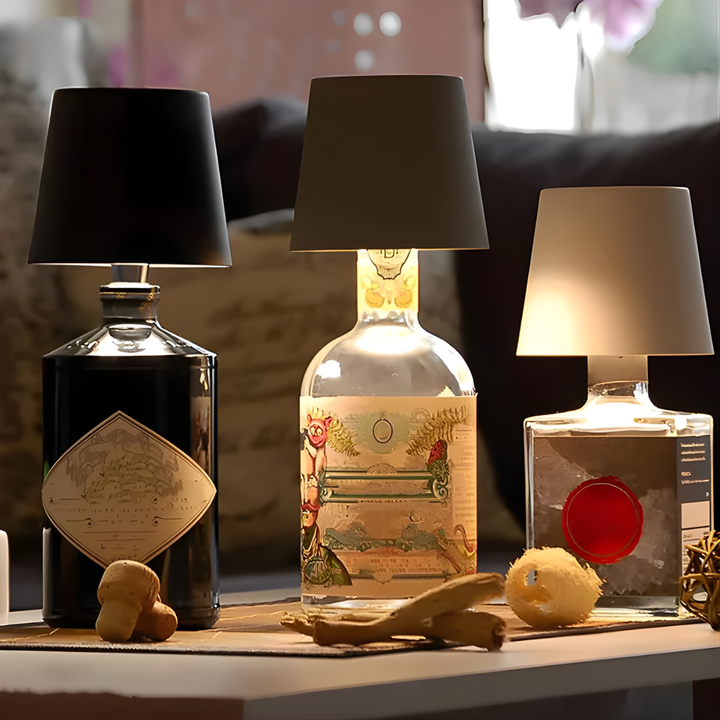 GlühweinFlasche™ Lampada da bottiglia senza fili | Beccuccio per bottiglia LED | Illuminazione d&
