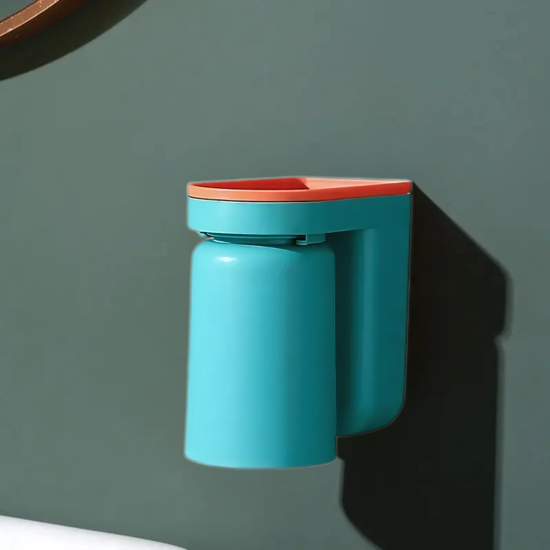 Supporto per spazzolino da denti adesivo | Plastica ABS | Con sistema di goccia | Senza foratura