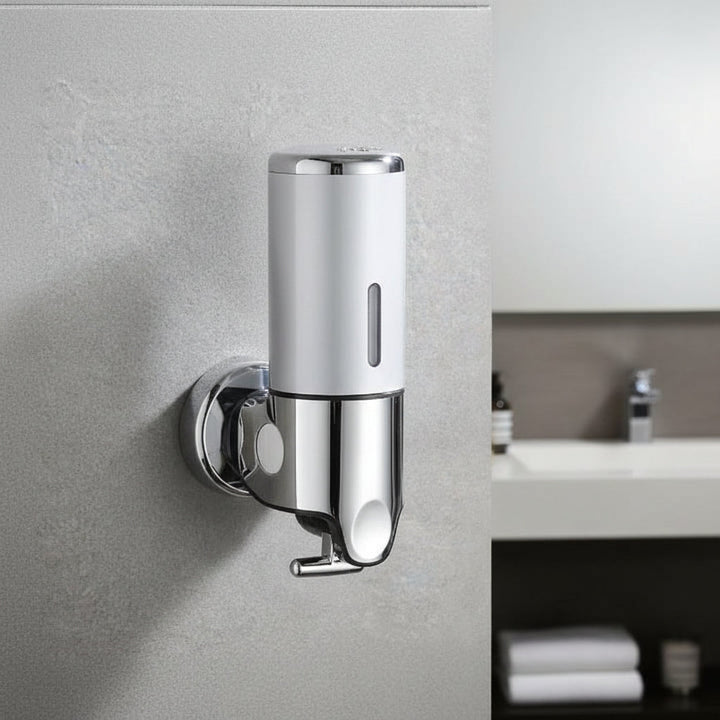 SOAPFORT – Dispenser di sapone da parete di alta qualità con design elegante in acciaio inossidabile