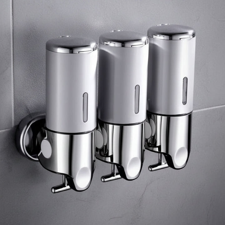 SOAPFORT – Dispenser di sapone da parete di alta qualità con design elegante in acciaio inossidabile