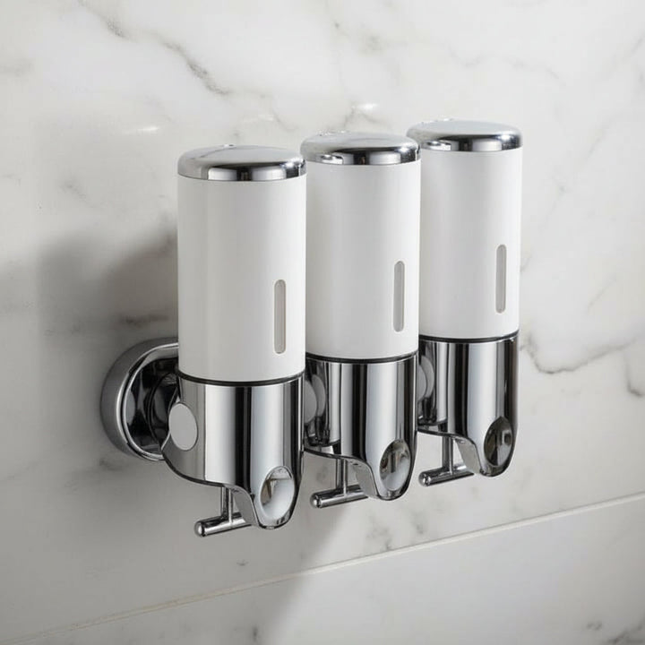 SOAPFORT – Dispenser di sapone da parete di alta qualità con design elegante in acciaio inossidabile