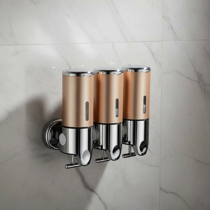 SOAPFORT – Dispenser di sapone da parete di alta qualità con design elegante in acciaio inossidabile