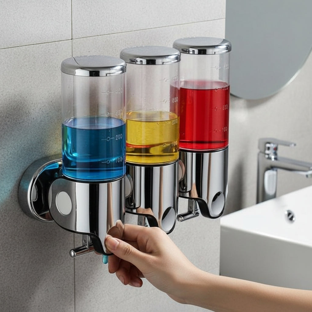 SOAPFORT – Dispenser di sapone da parete di alta qualità con design elegante in acciaio inossidabile