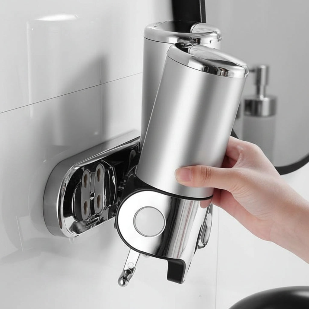 SOAPFORT – Dispenser di sapone da parete di alta qualità con design elegante in acciaio inossidabile