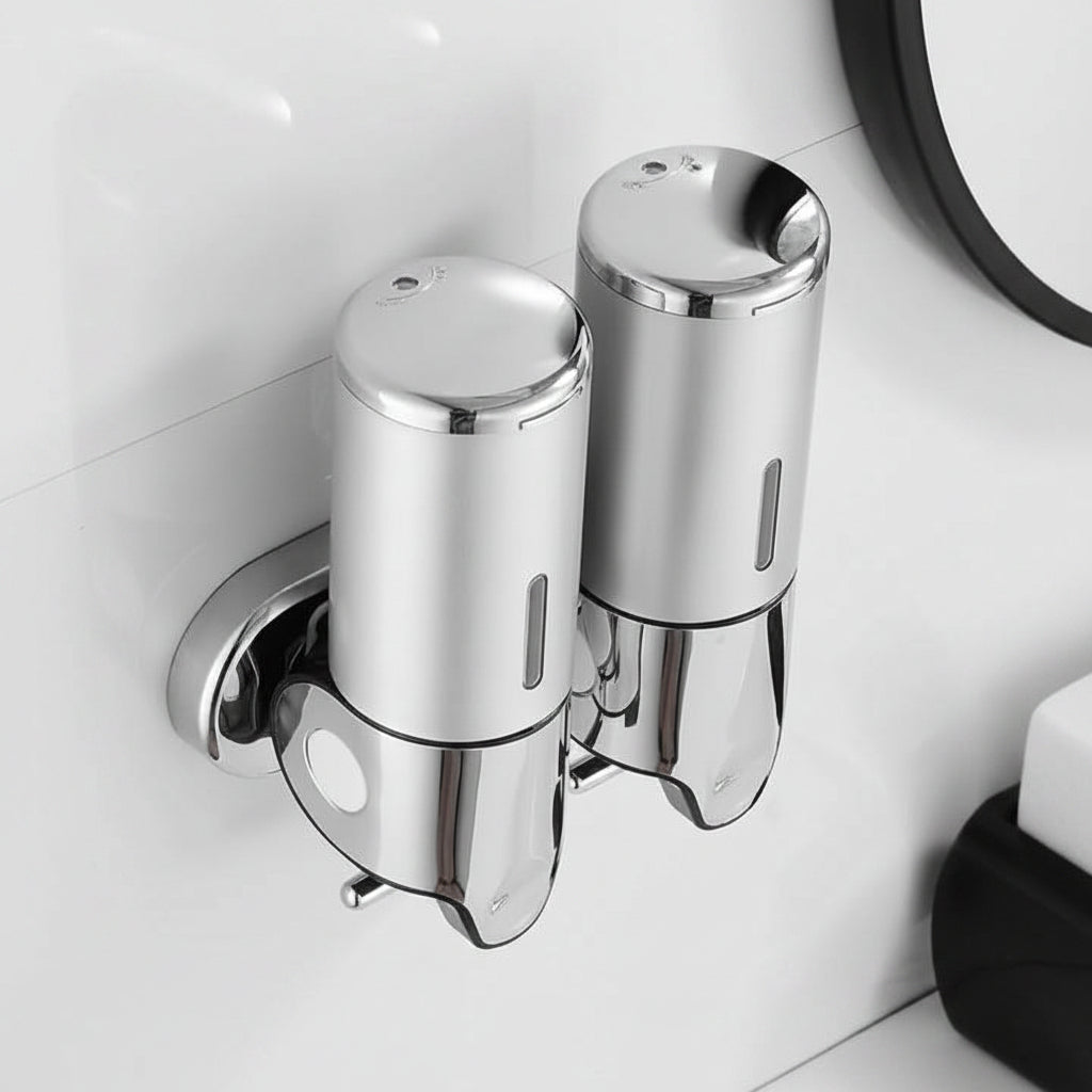 SOAPFORT – Dispenser di sapone da parete di alta qualità con design elegante in acciaio inossidabile