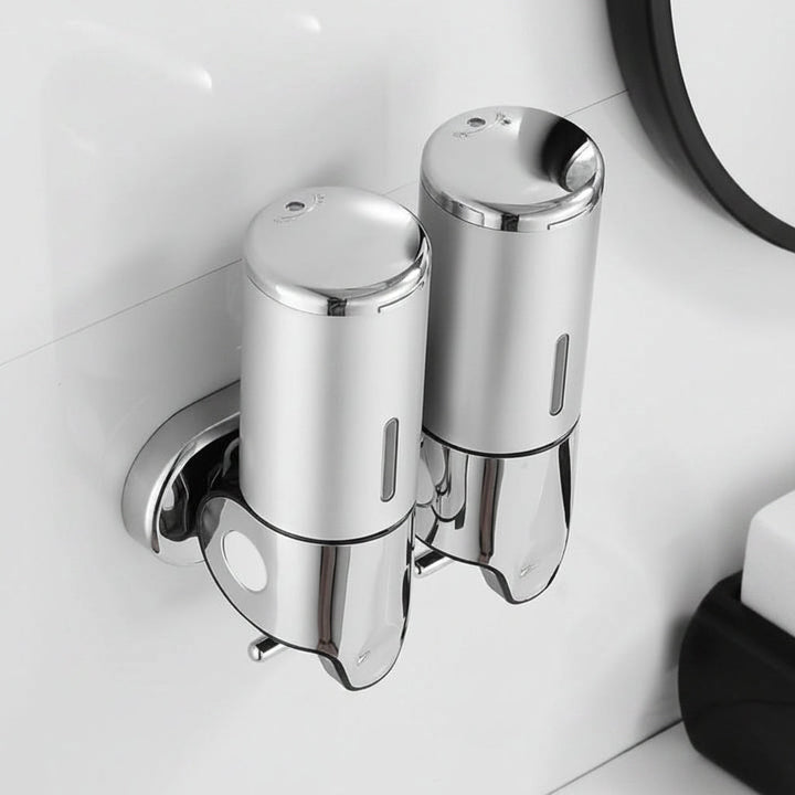 SOAPFORT – Dispenser di sapone da parete di alta qualità con design elegante in acciaio inossidabile