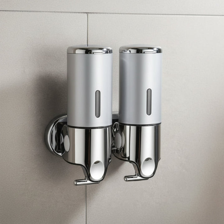 SOAPFORT – Dispenser di sapone da parete di alta qualità con design elegante in acciaio inossidabile